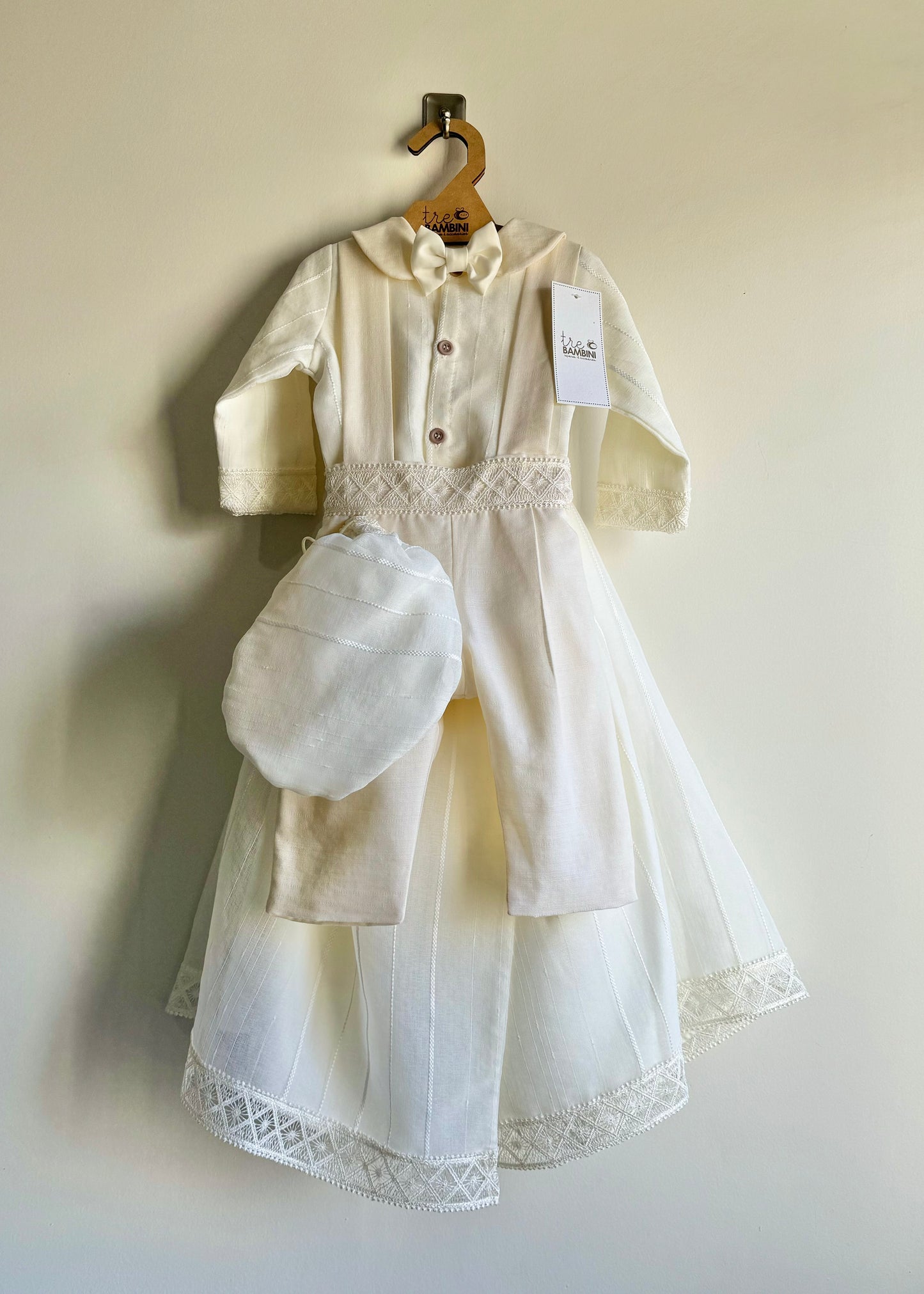 Traje de bautizo para niño - Florencia con faldón