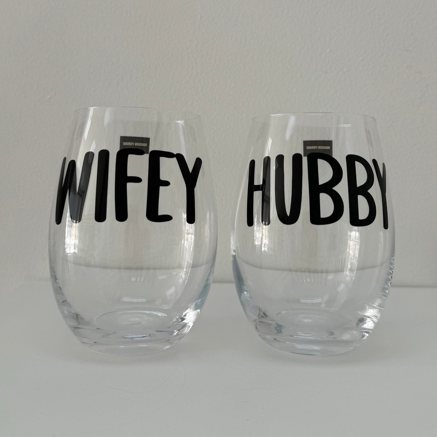 Set vasos de vidrio para pareja KOP018