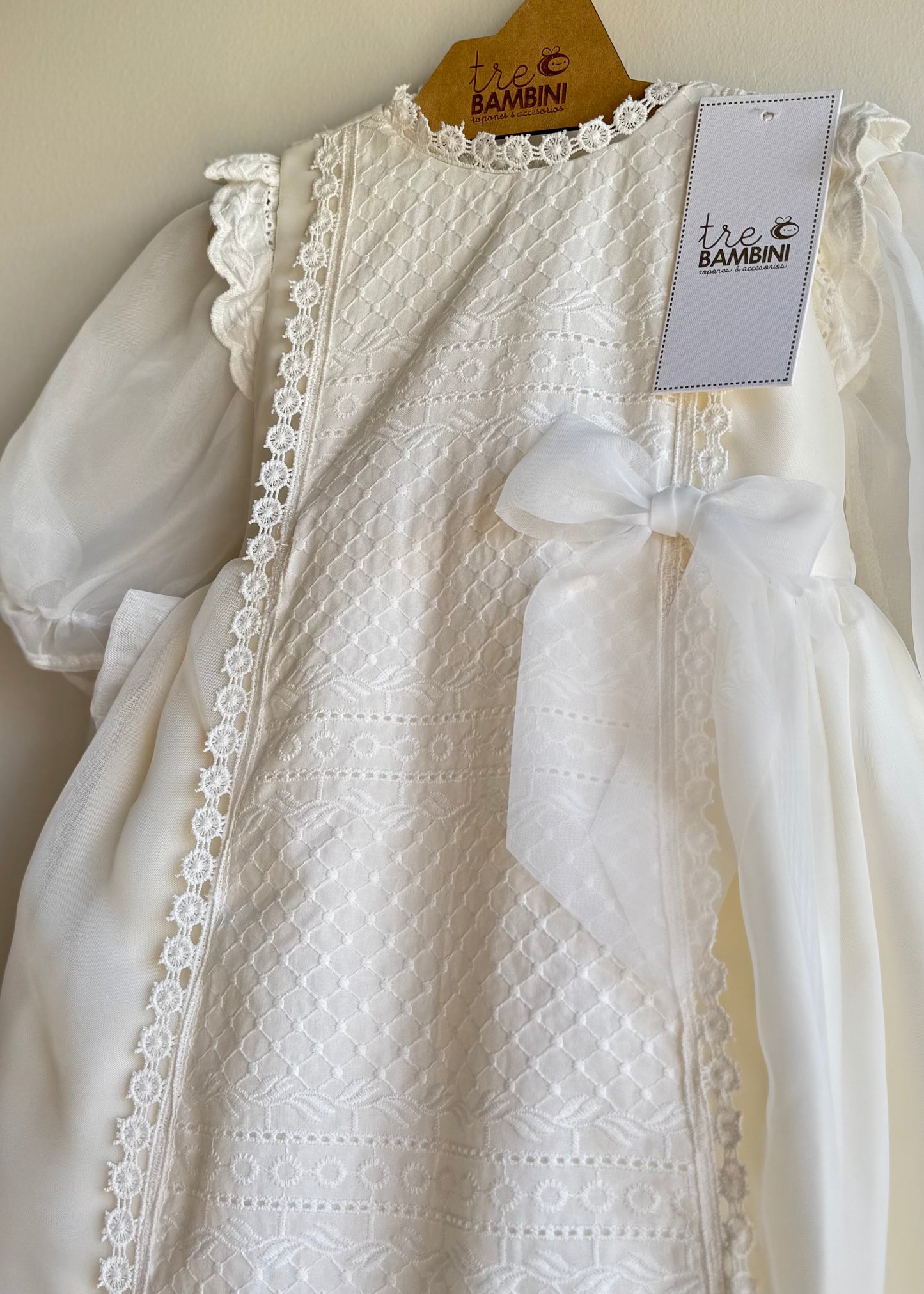 Ropón de bautizo para niña - Modelo Venecia