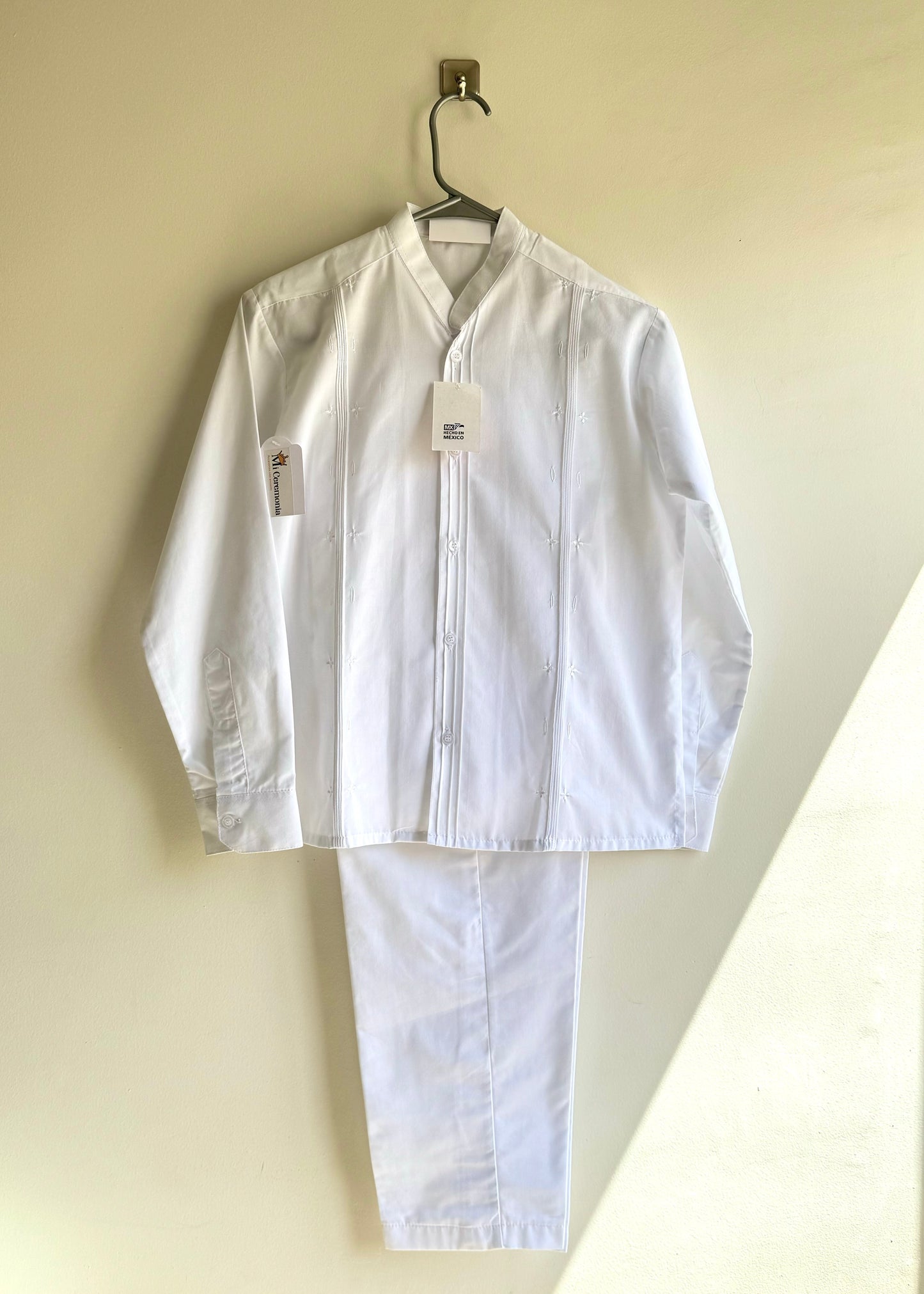 Traje con guayabera para niño manga larga - modelo mérida XL