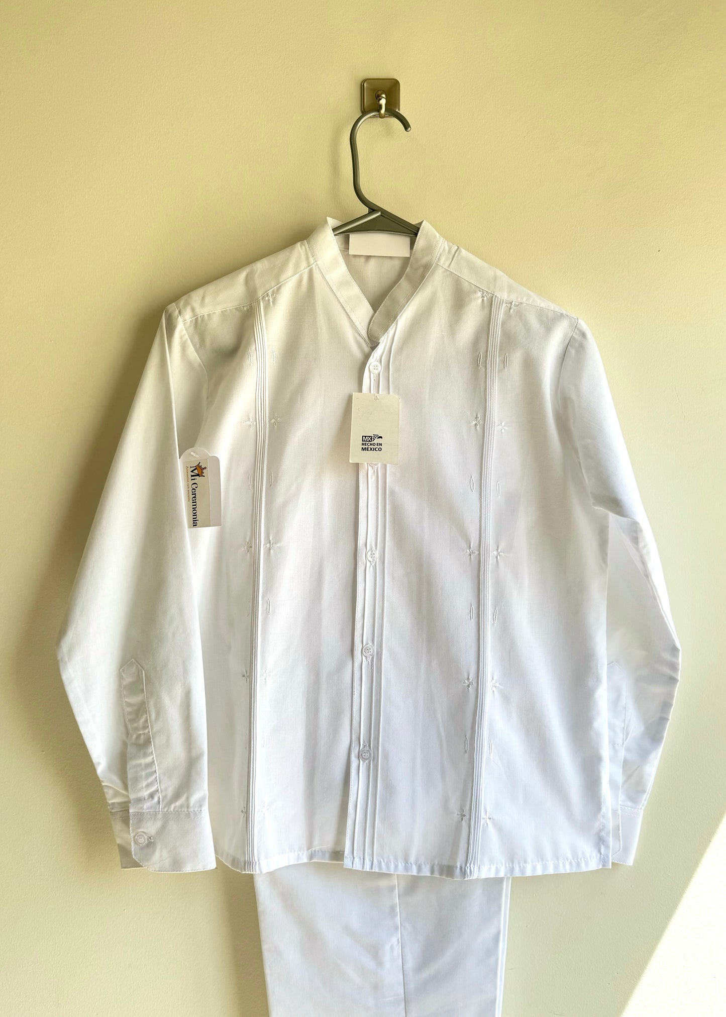 Traje con guayabera para niño manga larga - modelo mérida XL