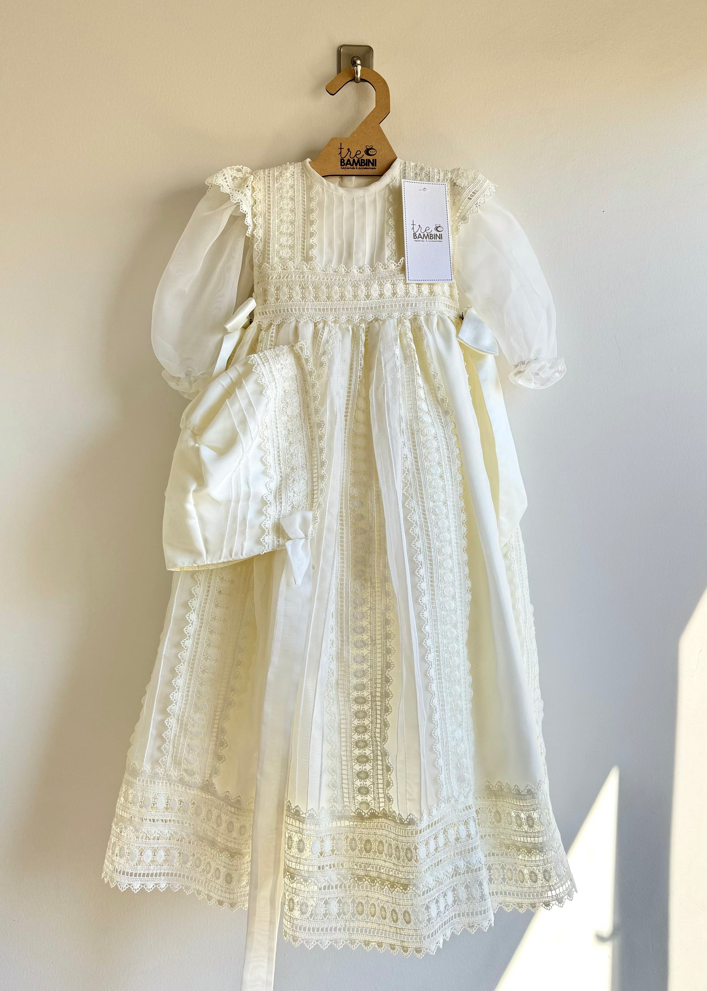 Ropón de bautizo para niña - Modelo Roma