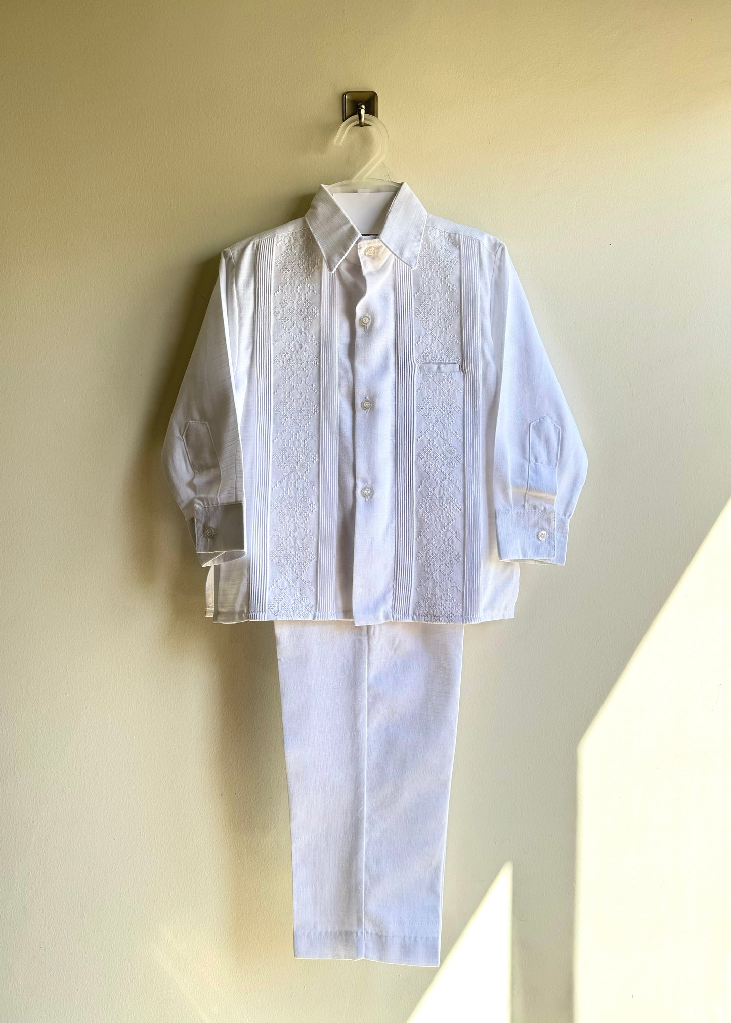 Traje con guayabera para niño manga larga - modelo tulum M/L