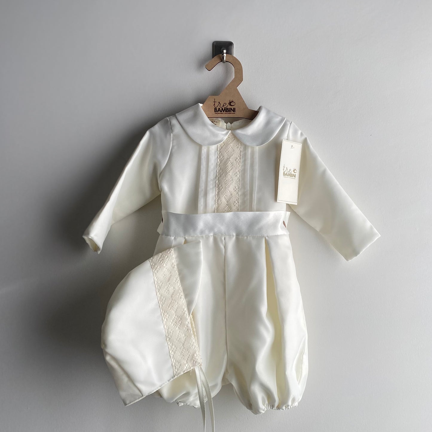 Traje de bautizo para niño - Modelo Toscana Perla manga larga