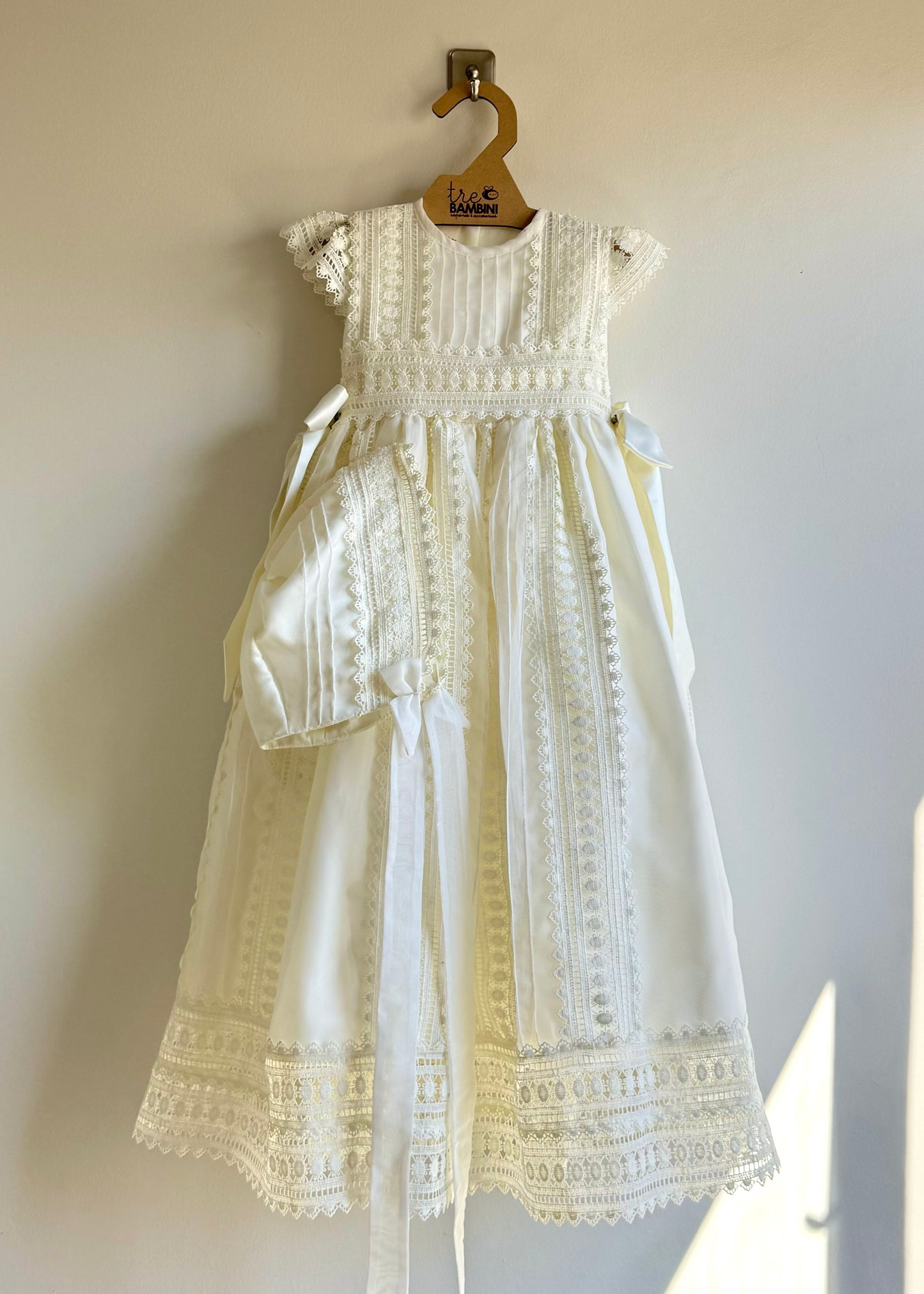 Ropón de bautizo para niña - Modelo Roma
