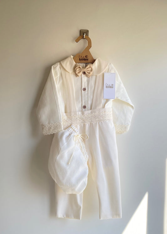 Traje de bautizo para niño - Florencia manga larga