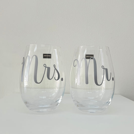 Set vasos de vidrio para pareja DT205