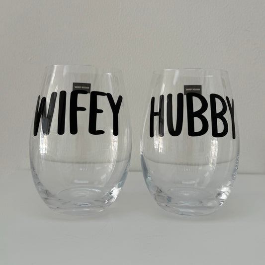 Set vasos de vidrio para pareja KOP018