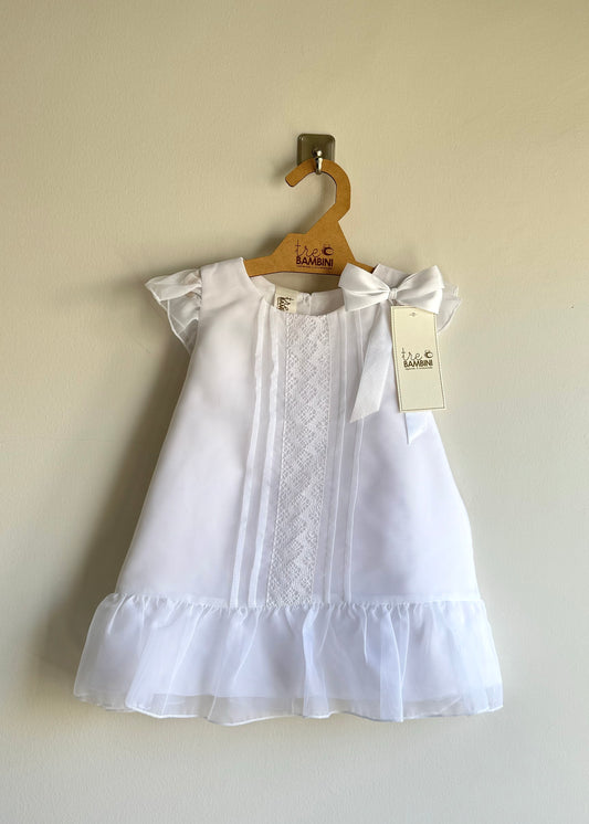 Batita o vestido para bautizo - Modelo Toscana Blanco