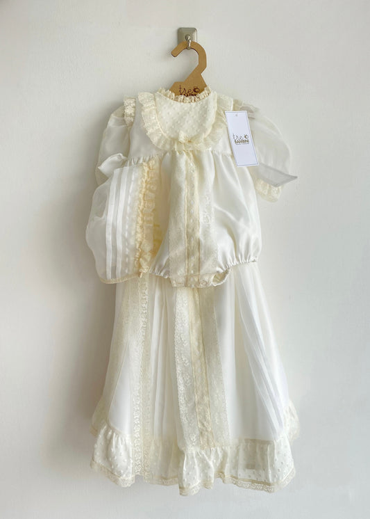 Ropón de bautizo para niña - Modelo Salerno