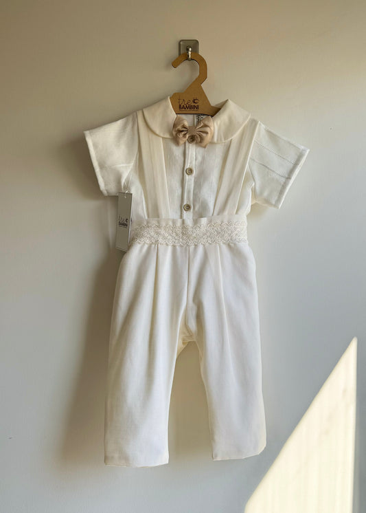 Traje de bautizo para niño - Modelo Florencia manga corta