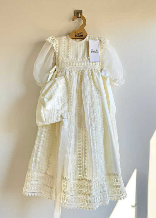 Ropón de bautizo para niña - Modelo Roma