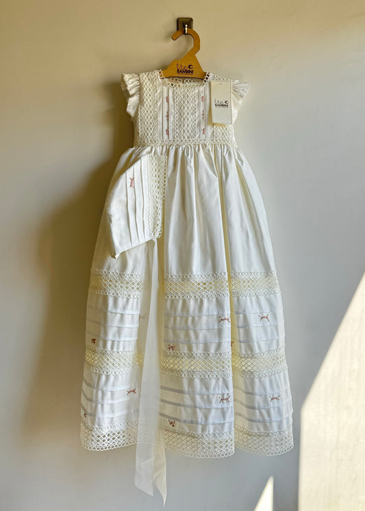 Ropón de bautizo para niña - Modelo Varenna