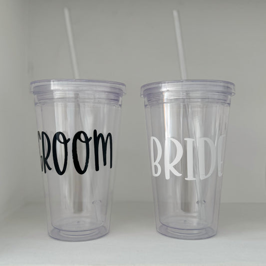 Set de vasos groom and bride KOP019