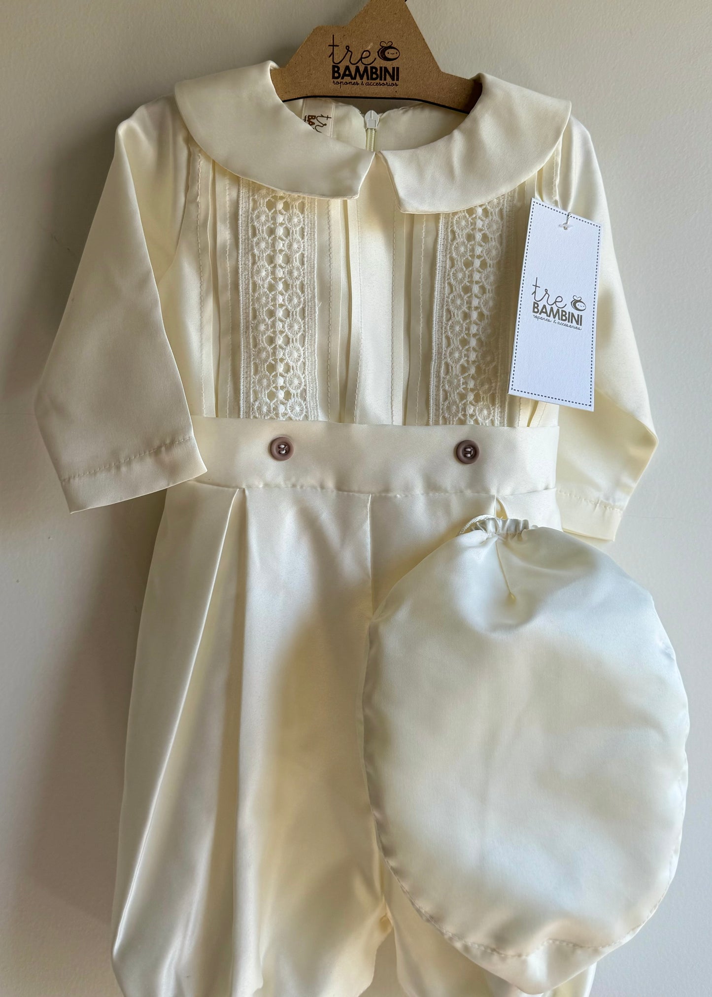 Traje de bautizo para niño - Modelo Venecia manga larga