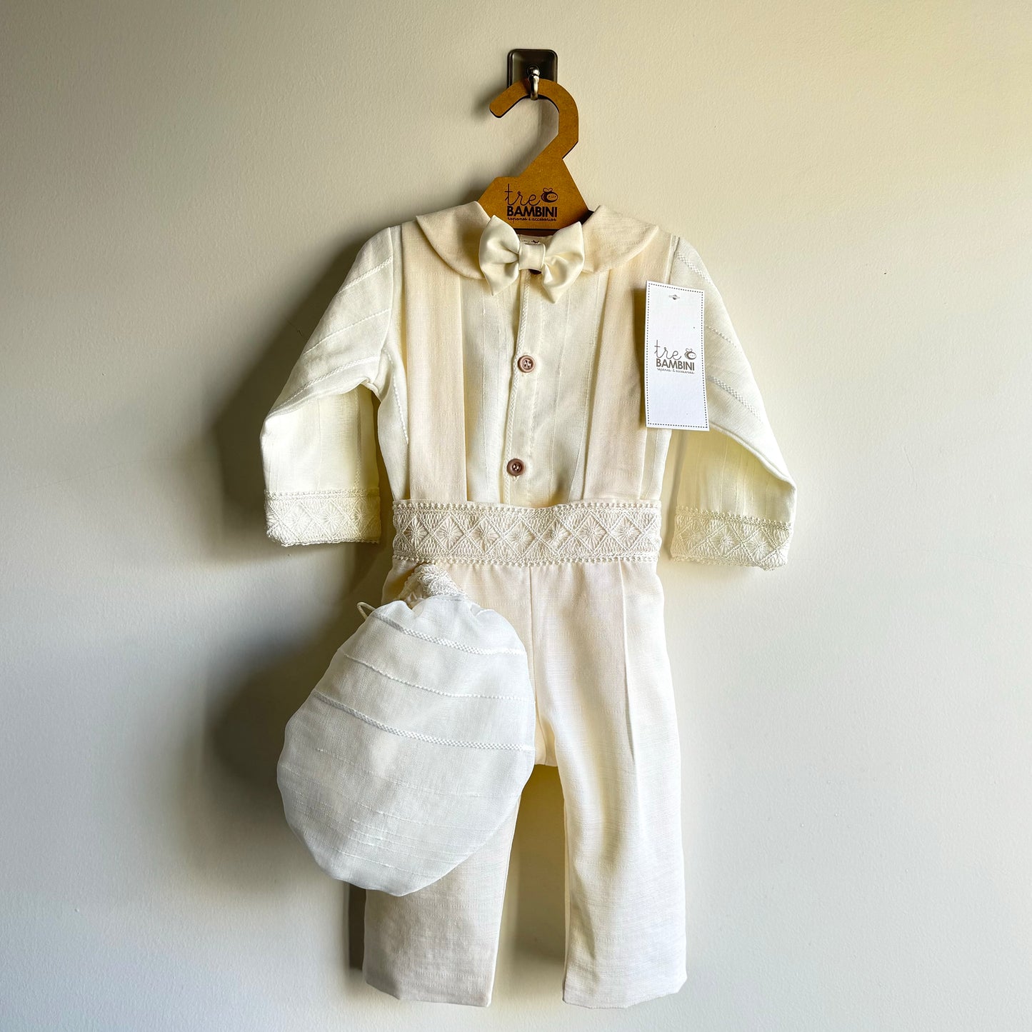 Traje de bautizo para niño - Florencia con faldón