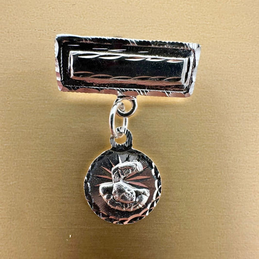 Prendedor con medalla religiosa para bebé - PR221