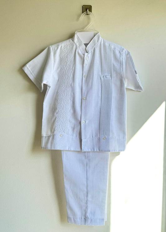 Traje con guayabera para niño manga corta - modelo tikal M/L
