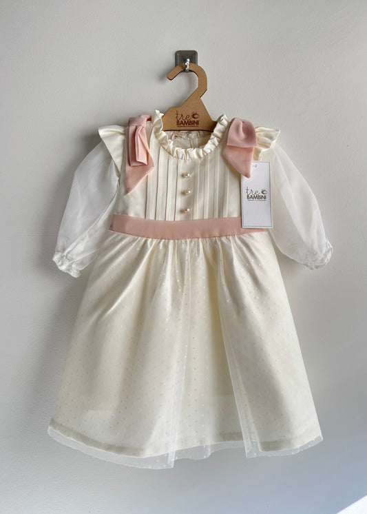 Batita o vestido de bautizo para niña marca Tre Bambini - Modelo Bari