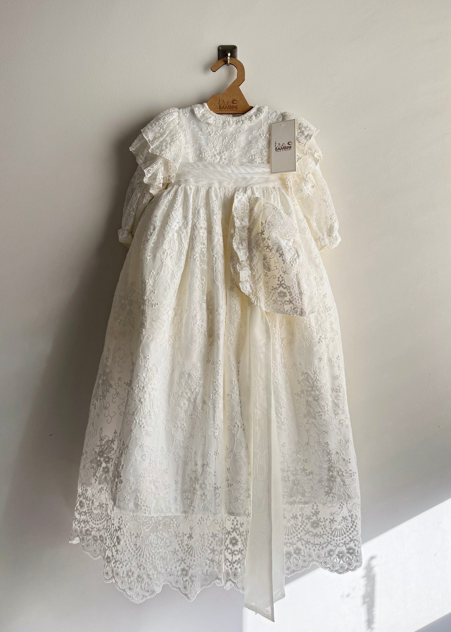 Ropón de bautizo para niña marca Tre Bambini - Modelo Amalfi
