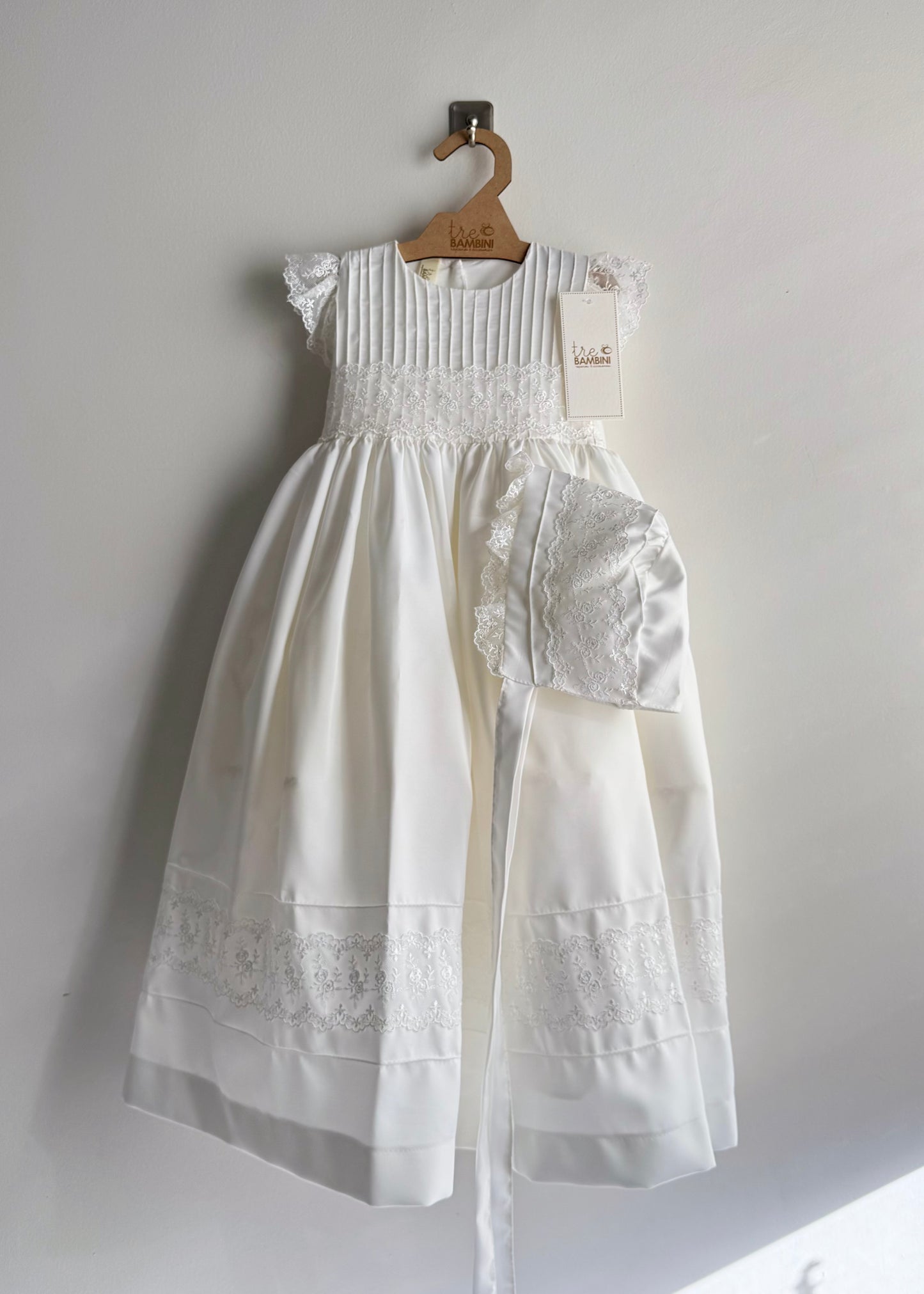 Ropón de bautizo para niña marca Tre Bambini - Modelo I. Minore