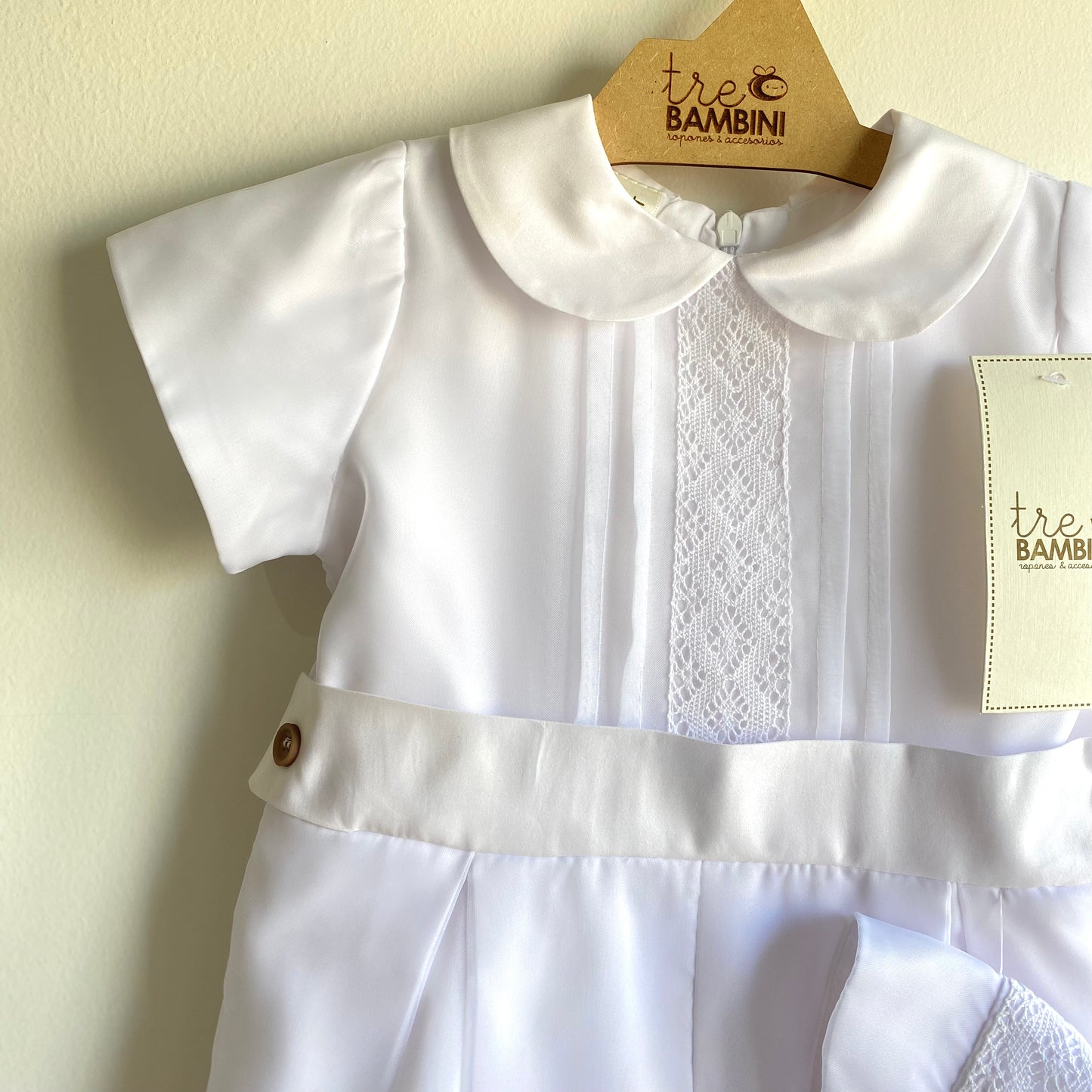 Traje de bautizo para niño - Modelo Toscana con faldón